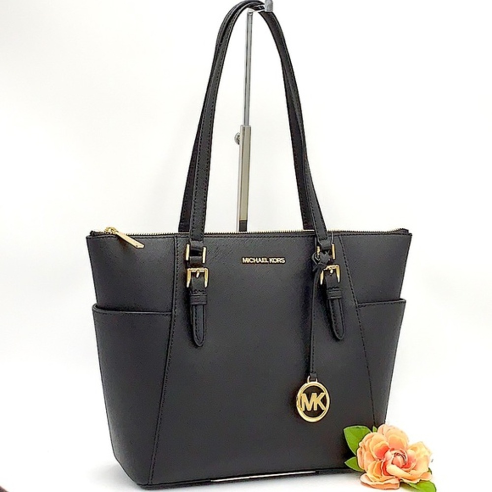 MICHAEL KORS CHARLOTTE LARGE TOP ZIP TOTE BAG